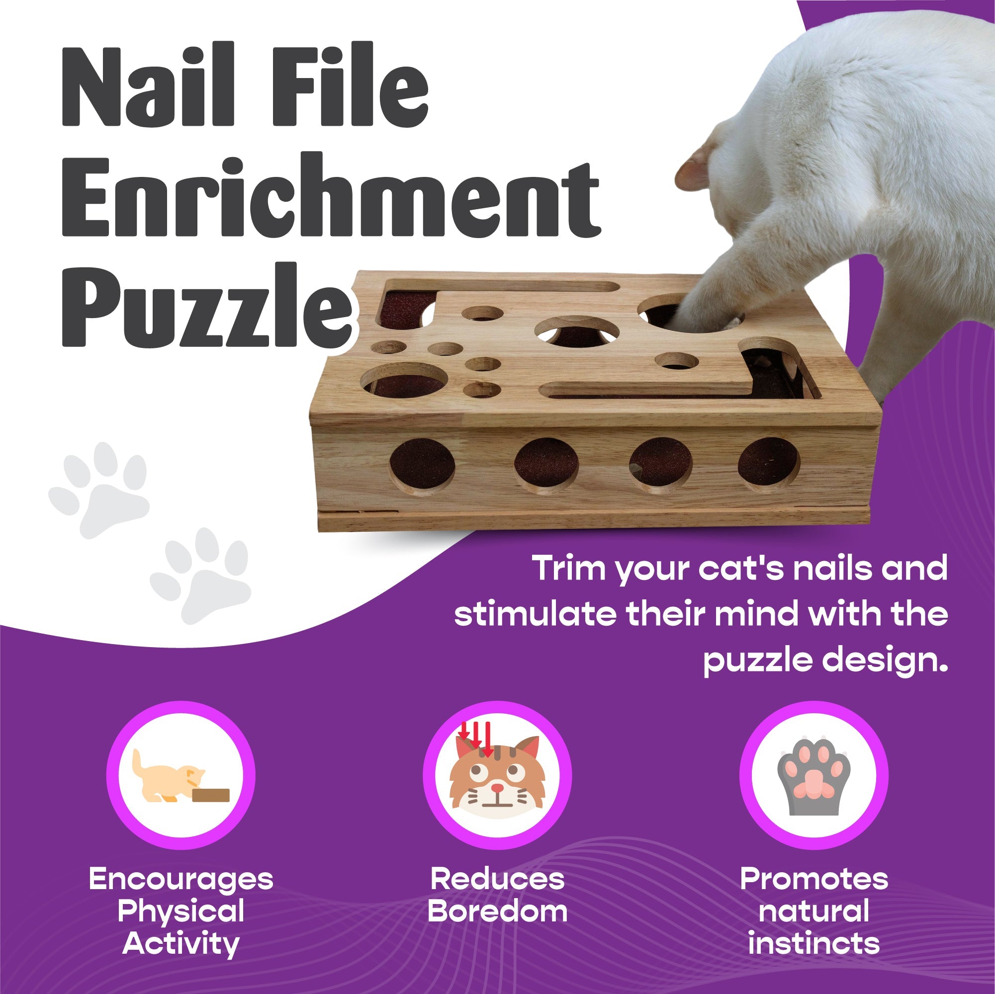 *Die Original* Katzen-Nagelfeilen-Enrichment-Box
